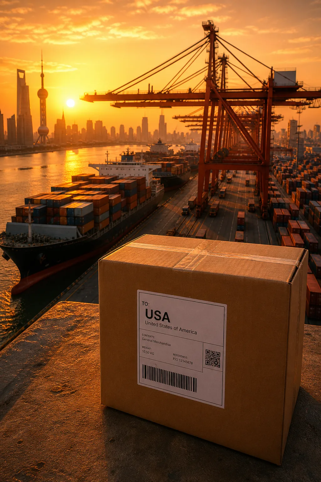 Packages ready for shipping from China warehouse to Australia