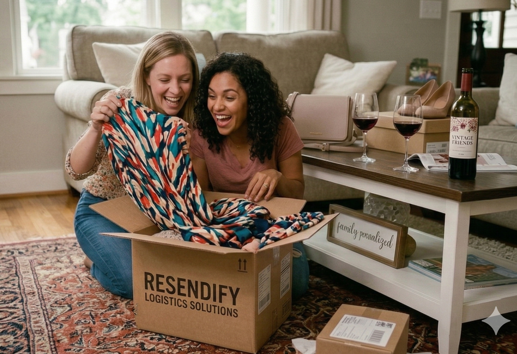 Friends shopping together