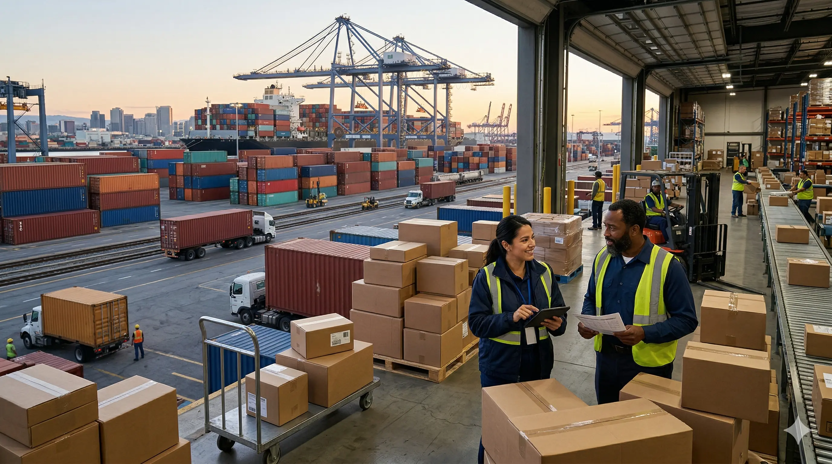International shipping banner